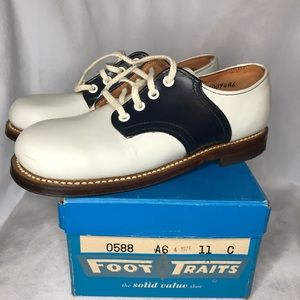 Vintage Boys Foot Traits Dress Shoes 11 Easter